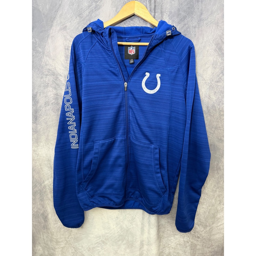 NFL Indianapolis Colts Womens‎ Blue Full Zip Hoodie Performance Jacket Large